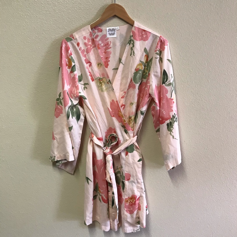 Floral Linen Robe